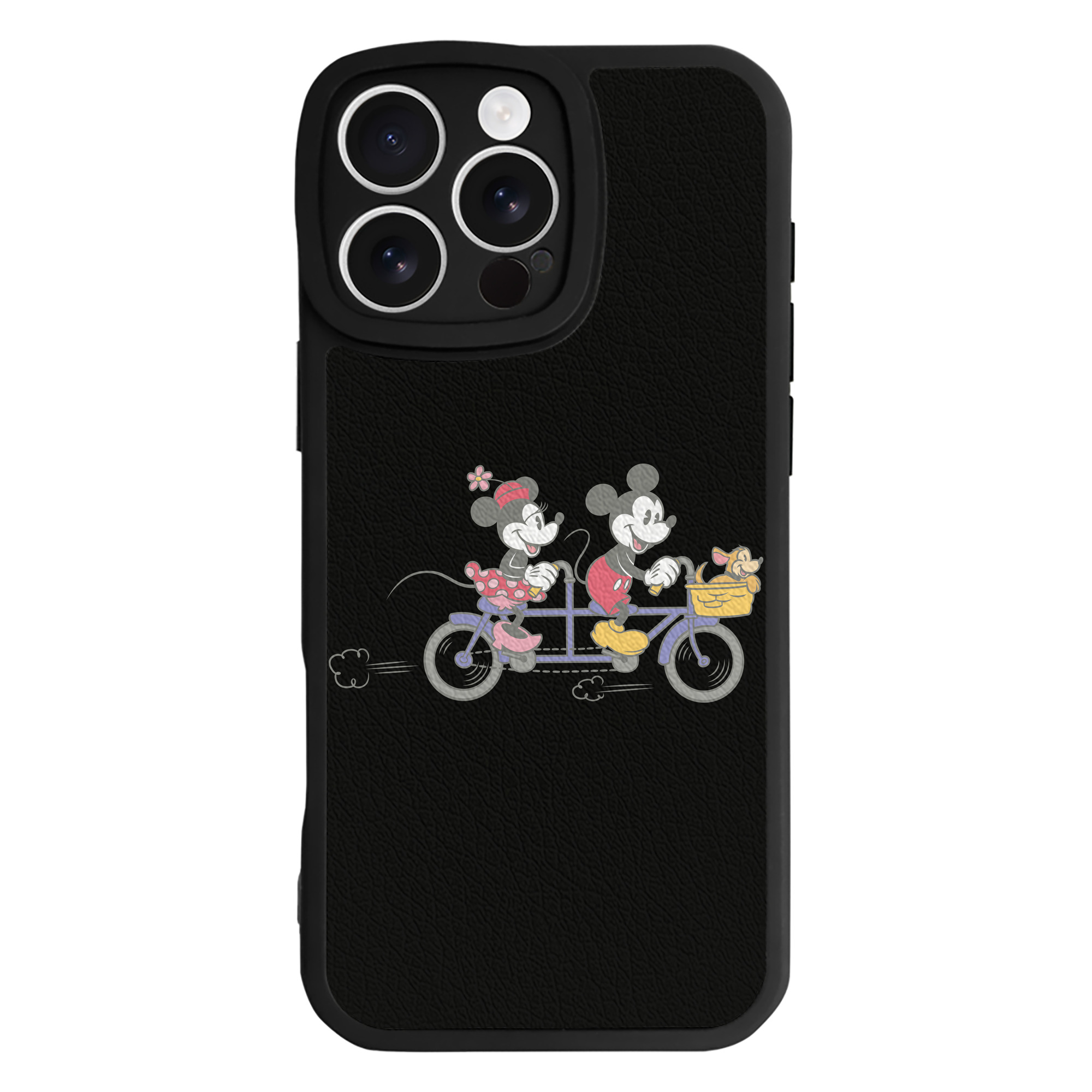 （画像用） ミッキーマウス Mickey Mouse 【iPhone 16シリーズ対応】シリコンスマホケース（レザー調） 材質：シリコン